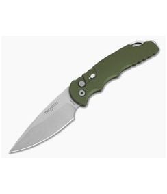 Protech Tactical Response 4 Green Aluminum MagnaMax Stonewash Automatic Knife (4.00" Blade) T4101-MM-GREEN - PT-T4101-MM-GREEN 1