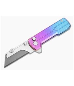 OKNIFE U1 Ultra Snowflake Colorful Rainbow Titanium Zirconium Oxide Ceramic Folding Utility Knife (2.36" Blade) - OK-U1-ULTRA-SFC 1