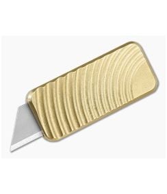 Rivery Zero V2 Original Pattern Brass Manual OTF Utility Knife (2.68" Closed) - RIV-ZV2-BRASS-OG2 1