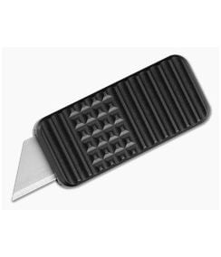 Rivery Zero V2 Gemstone Pattern Black Aluminum Manual OTF Utility Knife (2.68" Closed) - RIV-ZV2-OTF-GEM-6061-BLK 1