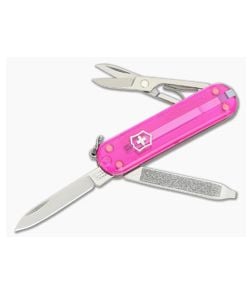 Victorinox Classic SD Translucent Pink Swiss Army Knife 0.6223.T5R-X4 - VN-0.6223.T5R-X4 1
