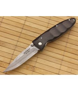 MCusta Damascus Basic Folder African Ebony - MC-0013D 1