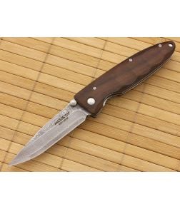 MCusta Basic Folder Cocobolo & Damascus with Clip - MC-0014D 1