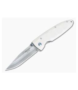 MCusta Basic Folder DuPont Corian San Mai Damascus VG10 Liner Lock 0015D - MC-0015D 1