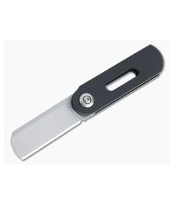 D Rocket Design Oval Half Moon Higonokami Bali M390 Textured Black Aluminum Folder 0019 - DRD-0019 1