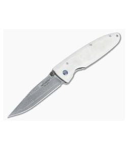 MCusta Classic Wave Damascus Corian Liner Lock Folder 19D - MC-0019D 1