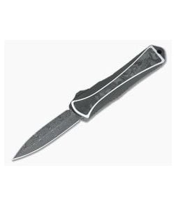 Heretic Custom Manticore-S D/E Vegas Forge Damascus DLC Stainless Marbled Carbon Fiber OTF Automatic 001 - HRT-001 1