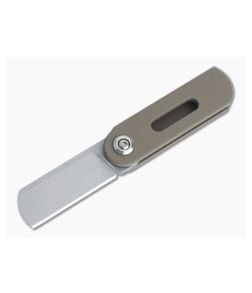 D Rocket Design Oval Half Moon Higonokami Bali M390 Smooth Tan Aluminum Folder 0020 - DRD-0020 1