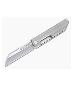 D Rocket Design Revenge Front Flipper Satin M390 Blasted Titanium Liner Lock Folder 0023 - DRD-0023 1