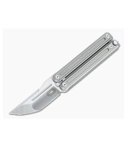 D Rocket Design Micro Parabellum Pocket Rocket v2 Satin M390 Titanium CA Legal Balisong Folder 0025 - DRD-0025 1