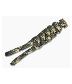 Chris Reeve Small Sebenza 21 Multicolored Knotted Lanyard Franklin Camo/Gold - CRK-0026 1