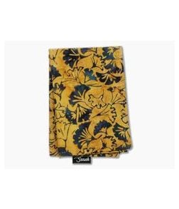 SwankHanks Gold Leaf Batik Dye Print Cotton and Microsuede Hank - SH-002 1