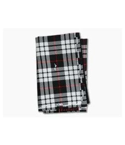 Fox Hanx Tartan Cotton Black and White Plaid Handmade Handkerchief - FH-002 1