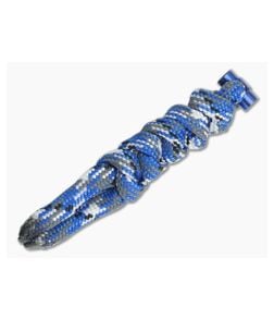Chris Reeve Small Sebenza 21 Multicolored Knotted Lanyard Bucky Blue/Blue - CRK-0032 1