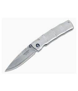MCusta Take San Mai Damascus VG10 Damascus Bamboo Handle Folder 0033D - MC-0033D 1