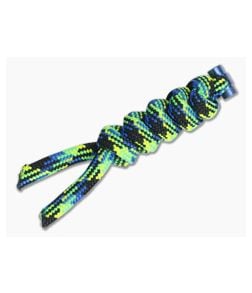 Chris Reeve Small Sebenza 21 Multicolored Knotted Lanyard Aquatic/Blue - CRK-0036 1