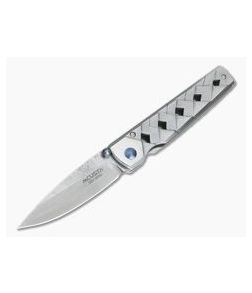 Mcusta Yoroi San Mai Damascus VG10 Basket Weave Damascus Handle Folder 0037D - MC-0037D 1