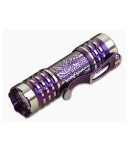Ti2 Design / CWF Pele Custom Flashlight Titanium Purple Hawaiian 5000K - CWF-003 1