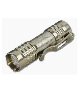 Ti2 Design / CWF Pele Custom Flashlight Tumbled Titanium Paisley 5000K - CWF-004 1