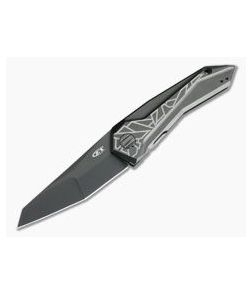 Zero Tolerance GTC 0055BLK Sprint Black DLC 20CV Engraved Black Titanium SLT Flipper - ZT-0055BLK 1