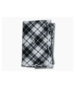 Fox Hanx Venture Cotton Flannel Black and Gray Plaid Handmade Handkerchief - FH-005 1