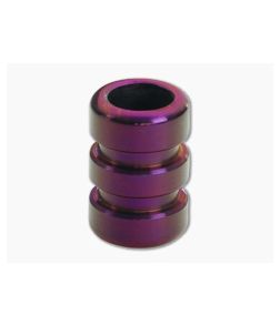 Ti Survival Titanium Lanyard Bead Grooved Purple Anodized - TS-005 1