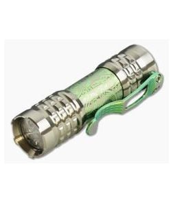 Ti2 Design / CWF Pele Custom Flashlight Titanium Green Paisley 5000K - CWF-005 1