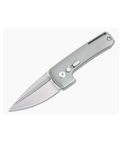 D Rocket Design Harlock Automatic Satin M390 Titanium Button Lock Folder 0075 - DRD-0075 1
