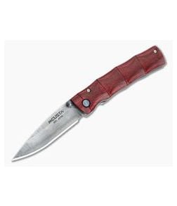 MCusta Take Series Stamina Wood San Mai Damascus VG10 Liner Lock Folder 0075D - MC-0075D 1