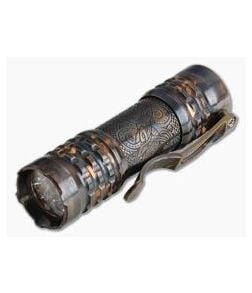 Ti2 Design / CWF Pele Custom Flashlight Patinated Copper Viking 4000K - CWF-007 1