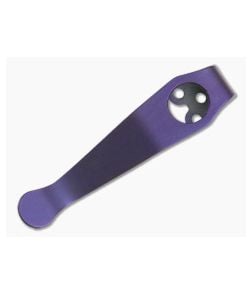 Lynch Northwest Titanium Deep Carry Pocket Clip Spyderco Short Purple - LNW-007 1