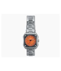 Serge Knife Co. Model 1 Wristwatch Orange Dial Marbled Carbon Fiber Bezel Miyota 9039 Movement 009 - SKC-009 1