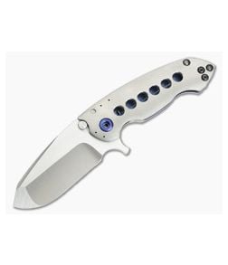 Direware SOLO Titanium Flipper Orange Peel Hole Pattern Satin M390 - DW-009 1