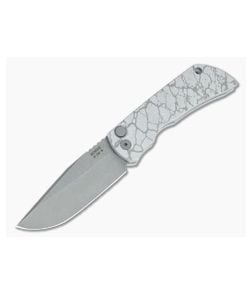 McNees Knives AutoMac Atomic Cracked Earth Aluminum Drop Point - MNK-009 1