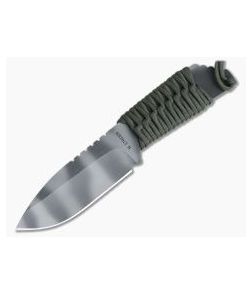 M. Strider Knives MFS Spear Point Tiger Stripe PSF27 Green Paracord - MSK-0100 1
