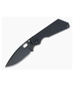 M. Strider Knives SnG Black PD#1 Spear Point Grooved Aluminum Flamed Titanium - MSK-0101 1