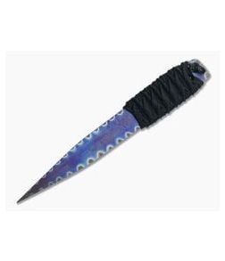 M. Strider Knives Flamed Titanium LM Nail 5.66" Cord Wrapped Fixed Blade - MSK-0104 1