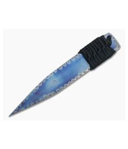 M. Strider Knives Flamed Titanium LM Nail WIDE 6.88" Cord Wrapped Fixed Blade - MSK-0107 1