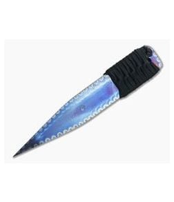 M. Strider Knives Flamed Titanium LM Nail WIDE 6.59" Cord Wrapped Fixed Blade - MSK-0108 1