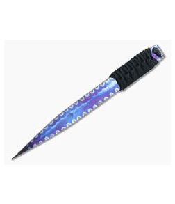 M. Strider Knives Flamed Titanium LM Nail 7.25" Cord Wrapped Fixed Blade - MSK-0109 1