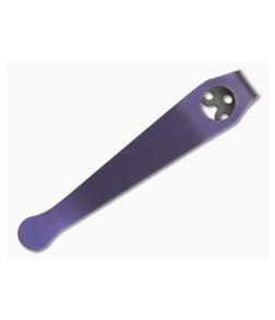 Lynch Northwest Titanium Deep Carry Pocket Clip Spyderco Long Purple - LNW-010 1