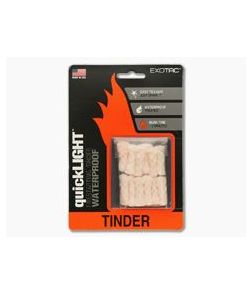 Exotac QuickLight Waterproof Fire Starting Tinder 12-Pack 11050 - EX-11050 1