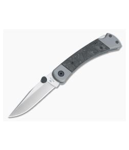 Buck Pro 110 Limited Satin S45VN Gray Aluminum Marbled Carbon Fiber Lock Back Folding Hunter 0110CFSLE1 - BU-0110CFSLE1 1