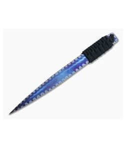M. Strider Knives Flamed Titanium LM Nail 7.69" Cord Wrapped Fixed Blade - MSK-0111 1