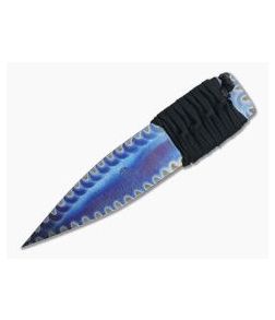 M. Strider Knives Flamed Titanium LM Nail WIDE 5.53" Cord Wrapped Fixed Blade - MSK-0112 1