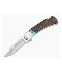 Buck 112 Ranger Joe Houser Legacy Limited Edition Ironwood Micarta Turquoise Folder 0112IWSLE - BU-0112IWSLE 1