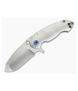 Direware SOLO Titanium Frame Lock Flipper Orange Peel Satin M390 - DW-011 1