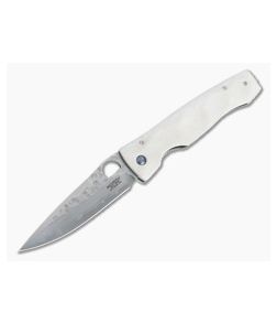 MCusta Tactility Elite White Corian SPG2 San Mai Liner Lock Folder 126G - MC-0126G 1