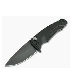 Medford Smooth Criminal Green Aluminum Black PVD S35VN Button Lock Flipper - MKT-012 1