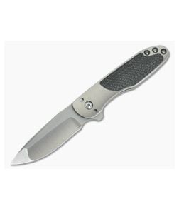 Direware Tailwhip Titanium Frame Lock Flipper Silver Lightning Strike Carbon Fiber S110V - DW-012 1